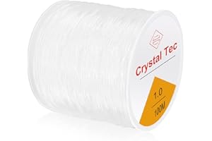 Vivifying 1mm Crystal Bracelet String,100m String for Bracelet Making, Ideal for DIY Jewellery Making, Necklace and Beading Thread