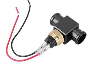 QQMORA Thermostat Water Temperature Switch Radiator Motorcycle Water Temperature Sensor Thermostat Radiator Fan Switch for ATV Off-Road Vehicle(Black)