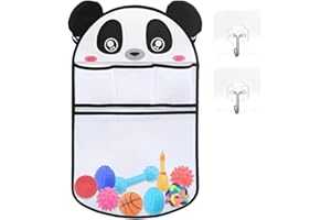 HMCEY Rete Porta Giochi Vasca da Bagno,Organizzatore Giocattoli Bagno,Sacca Porta Giochi per Doccia,Bath Toy Organizer,Rete Giocattoli Doccia Bambino,Retes Portagiochi Doccia con 2 Ganci-Panda