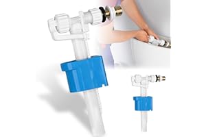 BECHOANIGEL Válvula de llenado de cisterna, válvula de llenado lateral universal G3/8 y G1/2, cantidad de agua ajustable, ahorro de agua, piezas de repuesto para cisterna de inodoro, adecuado para la mayoría de