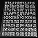 Warm Girl 108Pcs Sliver 3D Flower Nail Art Stickers Decals Stamping DIY Decoration Tools