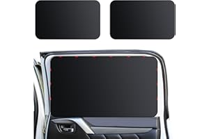ZATOOTO Parasol para Coche, Cortinas para Coche, Poliéster, Negro, Protección Solar, Anti-UV, 2 Piezas, Adecuado para Proteger a los Niños, la Vista del Conductor y la Privacidad Personal