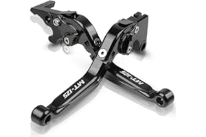 YP YuanPei Leviers d'embrayage de frein repliables Pour MT125 MT-125 2015-2017 Leviers extensibles en aluminium Accessoires moto(Noir)