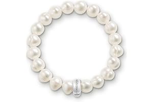 THOMAS SABO Damen Charm-Armband Obsidian Schwarz Charm Club 925 Sterling Silber X0035-023-11