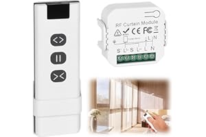 LOMHYVE Module Volet Roulant Sans Fil, Interrupteur Sans Fil pour Volets Roulants, Stores, Composé d'une Télécommande RF + Module Récepteur, Max. 100m de Portée