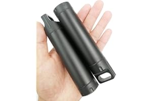 DRCHOER Lot de 2 boîtes de rangement étanches pour capsules de survie EDC - En aluminium - Grande capacité