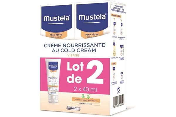 Mustela - Creme Nourrissante Au Cold Cream Peaux Seches Mustela 2x40ml