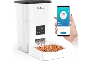 Balimo Leon 3L 2.4G WiFi dispensador croquetas Gato automático con Temporizador y Mando a Distancia App MAX.10 Comidas/día