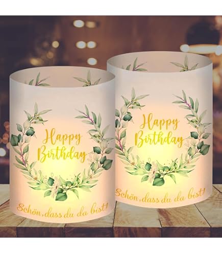 12 Lanternes De Table Anniversaire - Décoration Fête Blanche - Pour Bougies Chauffantes