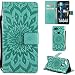 Produktbild Ooboom® Google Pixel 2 XL Hülle Sonnenblume Muster Flip PU Leder Schutzhülle Handy Tasche Case Cover Stand mit Kartenfach für Google Pixel 2 XL - Grün