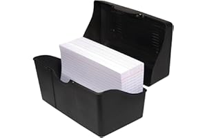 ADVANTUS Innovative Storage Designs Plastic Card File, 4" x 6", 300-Card Capacity, Black