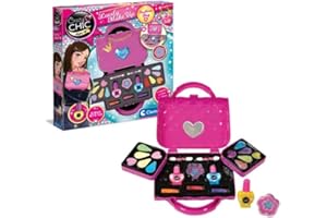 Clementoni- Crazy Chic-Lovely Make-Up Bag-Coffret de Maquillage pour Filles, 6 Ans et Plus, 18633, Cranberry