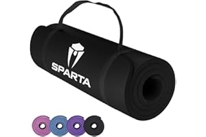 SPARTA NBR Yoga Mat Exercise Fitness foam Extra Thick Non-Slip Large Padded High Density for Pilates gymnastics stretching Workout with Free Carry Strap