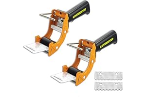 2 Pcs Rapid-Replace Packing Tape Dispenser Guns with Extra Blade, 2 in (50mm) Lightweight Ergonomic Industrial Handheld Heavy Duty Tape Cutter for Carton, Packaging and Box Sealing, LDS Industry