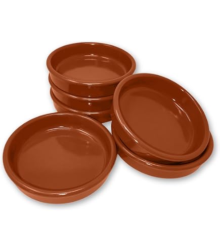 MamboCat Set 12 Ciotole Escuro In Argilla Marrone 12 Cm Per Tapas E Antipasti