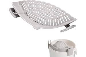 LoQuick Schnappsieb aus Silikon, Silikon-Lebensmittelsieb, Nudelsieb Aufsatz zum Einhängen in Topf, Pfanne & Schüssel, Küchensieb, Universalgröße, Abtropfsieb, Abgießhilfe für Nudeln, Gemüse, Obst