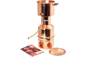 ‎COPPER GARDEN Copper Garden Kupfer Destille Leonardo 2 Liter I Kleindestille nach Dr. Helge Schmickl mit Aromasieb I Legales Destilliergerät für ätherische Öle/Hydrolate/Düfte/destilliertes Wasser etc.