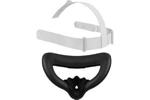 inRobert Huvudrem och ansiktsskydd för Qu-est 2, VR-tillbehörssats med justerings ersättnings-huvudrem och komfort ansiktsdyna kompatibilitet med Oculus Quest 2