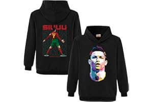 Xpialong Ronaldo NO.7 Football Kids Hoodie Youth Football Jumper Inspired Ronaldo Football Hoodie