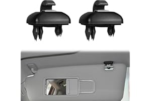SEEFEY 2 Pièces Clip Crochet,Intérieur Pare-soleil Crochet Support d'Attache, Crochet Pare-Soleil Pour Voiture pour Audi A1 A3 A4 A5 Q3 Q5 8e0 857 562 LA6 LA7 (Noir)