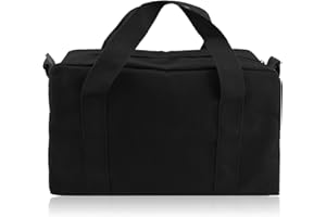ADFUENOM Werkzeugtasche,Wide Mouth Tool Bag,Strapazierfähiges Segeltuch Werkzeug Tasche,Werkzeugtasche Klein Werkzeug Organizer Tote Bag für die Lagerung Schraubenschlüssel Zangen (Schwarz, XL/45.72CM)