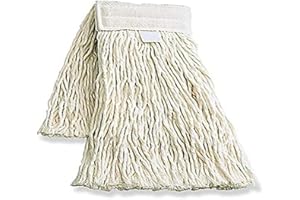 DETER CENTER 5 ricambi Mop pavimenti Professionale gr.400 mocio in Cotone con banda per attacco a pinza.