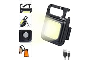 Vokida LED Lampada da Lavoro Ricaricabile Portatile, COB Lampada Magnetica USB Regolabile Torcia da Ispezione Pieghevole per Campeggio, Officina, Escursioni, Emergenza, Riparazione Auto