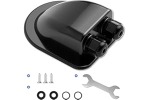 POWOXI ABS Double Solar-Cable-Entry-Gland-Housing, Weatherproof Cable Entry Plate for All Cable Types 4mm² to 12mm² for Solar Project Installation on RV Camper Van Travel Trailer Boat Solar Panels