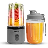 Blender Mixer Grinder | Mini Blender for Smoothies & Juices | 2-Jar Capacity (400ml*2) | 45 Watts Bullet Rechargeable Portabl