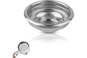 MEGAVOW Cesta de Filtro de Acero Inoxidable 58mm, 1 Taza Filtro de Café Reutilizable de Portafiltro, Cesta Accesorios para Máquinas de Café Espresso
