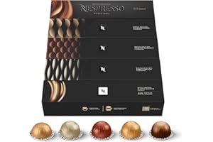 Nespresso Vertuo - Bundle Barista Creations 50 Capsules - 10x Sweet Vanilla, 10x Golden Caramel, 10x Roasted Hazelnut, 10x Bianco Doppio, 10x Bianco Forte
