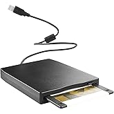 Xystec Diskettenlaufwerk: Externes USB-Disketten-Laufwerk, Slimline, PC (auch Windows 11) & Mac (USB Diskettenlaufwerk, Exter