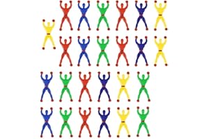 MEISO 25 Pièces Bonhomme Collant Vitre Fenêtre Sticky Window Crawler Hommes Figurines D'escalade Autocollantes Jouet Fantaisie Extensible pour Fête D'enfants