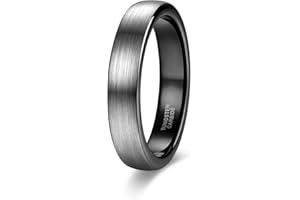 Zakk Bague de fiançailles pour homme et femme Tungstène Alliance Mariage fiançailles 4 mm Noir Bleu Taille 47 à 69