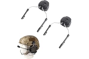 Wallfire, 2 adattatori per guida del casco, kit di adattatori per binario per cuffie, supporto per cuffie, staffa di supporto