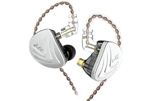 Keephifi KZ AS16 Auriculares In Ear, Monitor Con Controlador de Armadura Equilibrada 8BA IEM HiFi, Cable de Enchufe de Audio de 3,5 mm (Negro, Sin Micrófono)