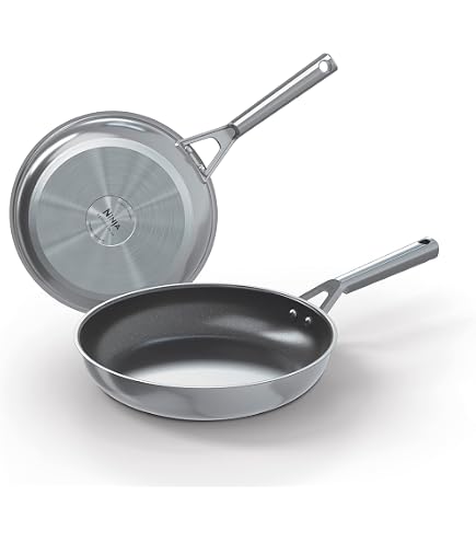 Ninja ZEROSTICK C61216UK - Pentolino per latte in acciaio inox, 16 cm, compatibile con induzione, lavabile in lavastoviglie, utilizzabile in forno fino a 260 ° C, manico in acciaio inox pressofuso