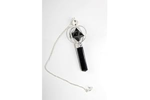 Jet International Czarny turmalin Spinning Merkaba wahadło 2,5 cala terapia kryształowa 40-stronicowa broszura leczenie kompensacji czakr z workiem Reiki Tak/nie Boskie duchowe krys