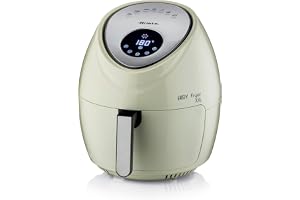 Ariete Airy Fryer XXL 4618, Friteuse à Air 7 Litre, Minuterie 60 Minutes, Ecran LCD et Tactile avec 7 Modes de Cuisson, Température Maximale 200° C, Capacité 2.5kg, 1800W, Beige