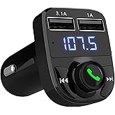 LIHAN X8 Bluetooth Ara&ccedil; Kiti | FM Transmitter & &Ccedil;ift USB Şarj Cihazı | Kablosuz M&uuml;zik