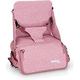 Travel high chair - Hummus Stars Bag Pink