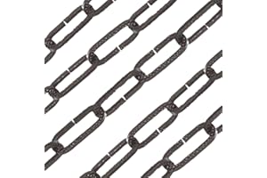 CHRISTOPH PALME LEUCHTEN 3m Eisenkette Schwarz gehämmert ø 3mm strukturierte Kette Ringkette Leuchtenkette Tragkraft 5 kg