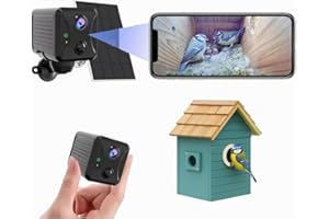 GENERIC Solar Bird Box Camera – Wireless HD Nest Cam with Night Vision & WiFi | Stream Live Footage of Nesting Birds to Your Phone | Garden Wildlife Gift for Nature Lovers