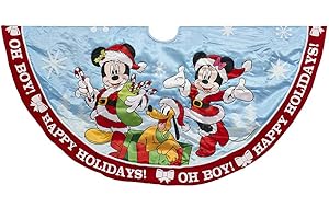 KURT S. ADLER Kurt Adler Satin-Baumrock mit Mickey und Minnie Druck, 121 cm