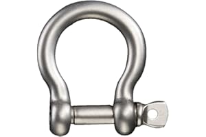 Gibbon Slacklines Shackle, length (inside): 48mm, width (inside): 24 mm, ultimate load: 7,2 t., material: stainess steel, combine with Gibbon round slings for perfect setup for long- and tricklines