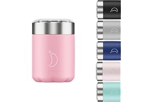 Chilly's Contenitore Termico - Contenitore per Alimenti Riutilizzabile in Acciaio Inossidabile - Doppia Parete d' Isolamento per Mantenere il Cibo Caldo o Freddo - Rosa Pastello, 300ml
