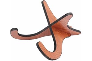 CAIHONG Ukulelenständer aus Holz, universeller X-Rahmen, tragbar, stabiler Ständer, abnehmbar für Ukulele, Mandoline, Violine und Banjo, Braun