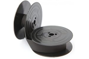 CAM SILVER REED 500 SR500 TOP QUALITY-10 METRE TYPEWRITER RIBBON TWIN SPOOL+EYELETS (Black)