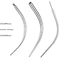 BodyAce Titanium Curved Piercing Taper, 14G 16G 18G 20G Threadless Piercing Stretching Kit Screw On Insertion Pin, Curved Assistant Tool for Ear/Nose/Belly/Lip/Eyebrow