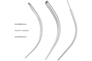 BodyAce Titanium Curved Piercing Taper, 14G 16G 18G 20G Threadless Piercing Stretching Kit Screw On Insertion Pin, Curved Assistant Tool for Ear/Nose/Belly/Lip/Eyebrow